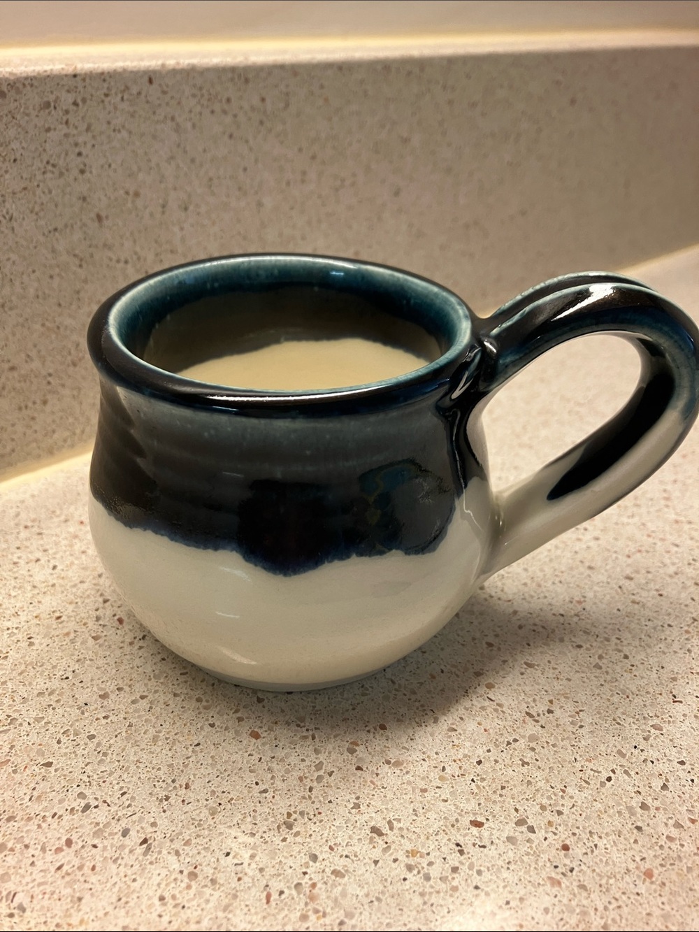 Handmade Ceramic Mug in Navy and Cream